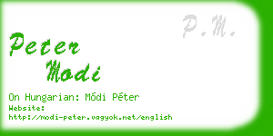 peter modi business card